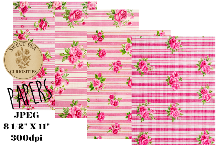 Shabby Chic, Pink, Papers, Junk Journal