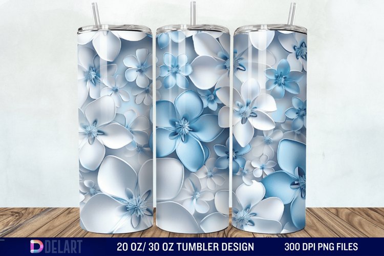 3D Floral Tumbler Wrap example image 1