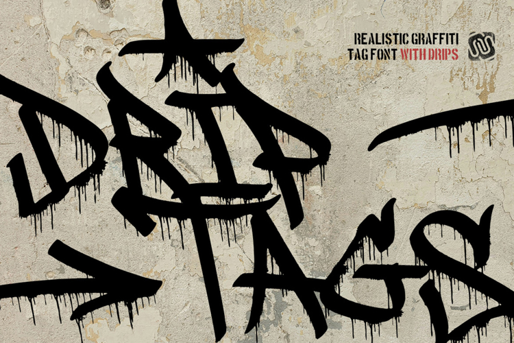 Drip Tags - Graffiti Marker Fonts
