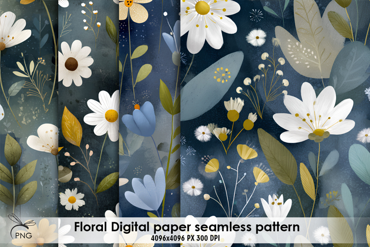 Floral digital paper