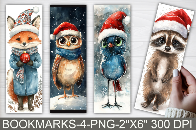 Cute Christmas Animal Bookmarks