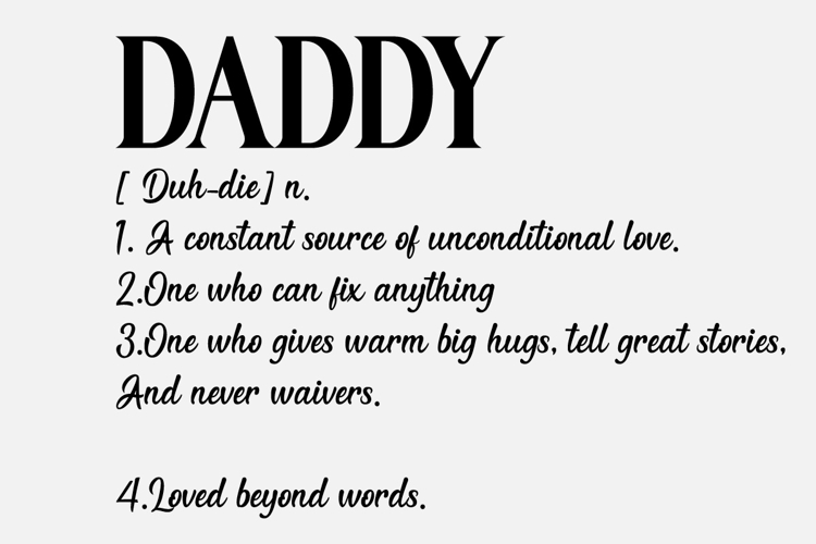 Daddy Definition SVG, Fathers Day SVG, Dad Defined T-Shirt