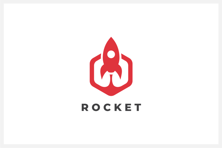Rocket Launch Logo Design Vector Illustration