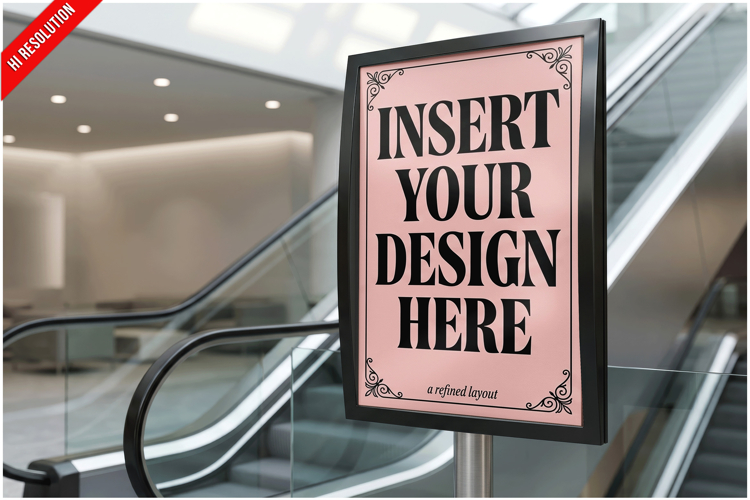 Vertical Poster Mall Setting