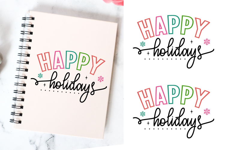 Happy Holidays Svg Design