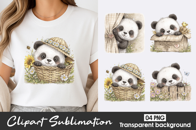 Panda Pocket Clipart PNG example image 1