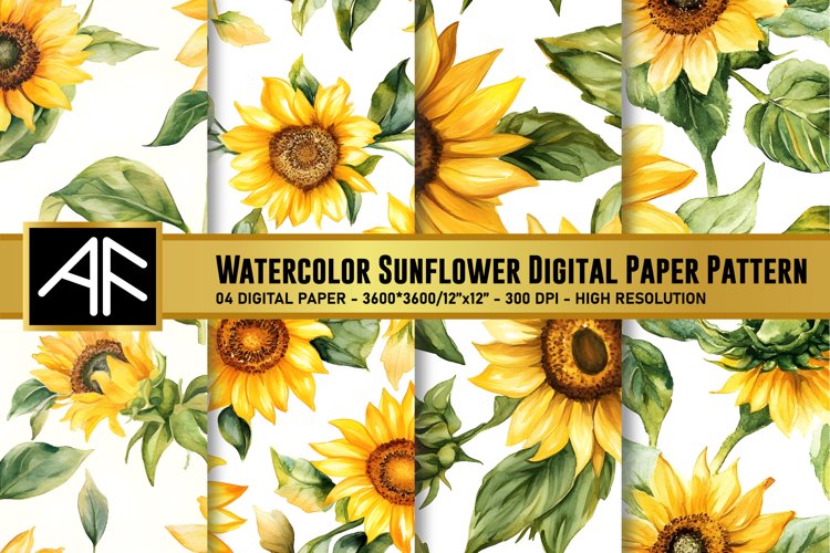 Sunflower Scrapbook Paper Image 17