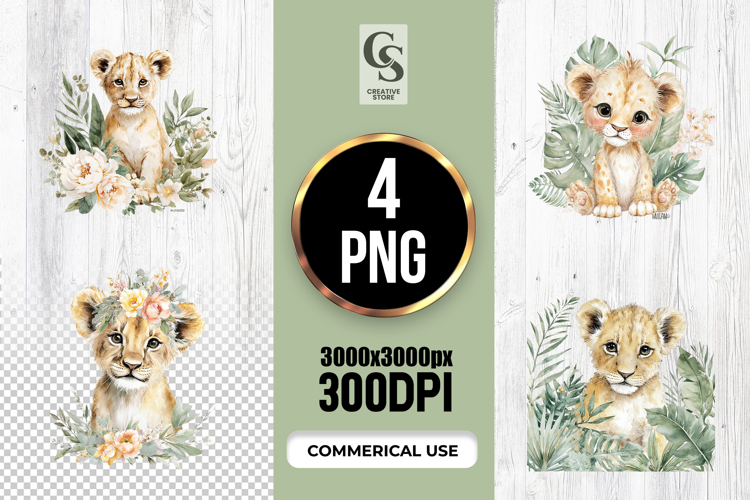 Cute Lion Clipart Image 9