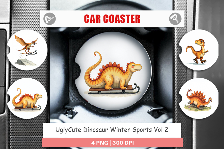 Dinosaur Winter Sports Car Coaster