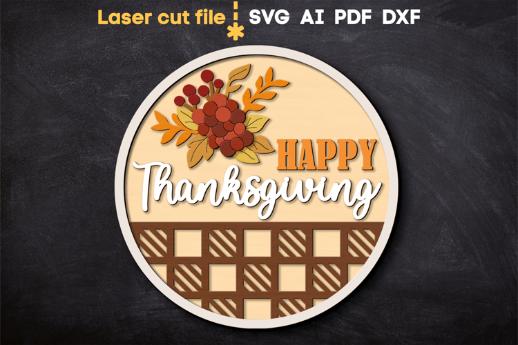 Thanksgiving SVG laser cut files for Glowforge