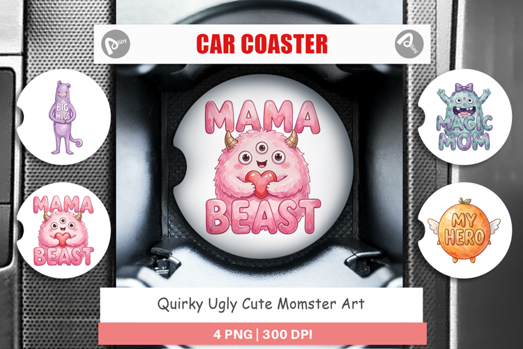 Quirky Momster Car Coaster