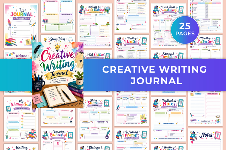 Creative Writing Journal | Story Planner, Writing