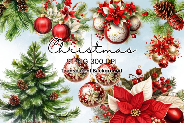 Christmas Ball Ornament Clipart Image 9
