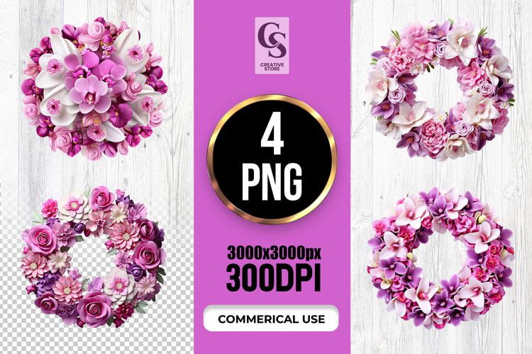 Purple flower clipart