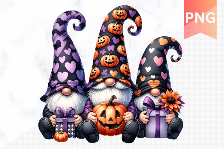 Halloween Gnome Sublimation - Clipart PNG Design