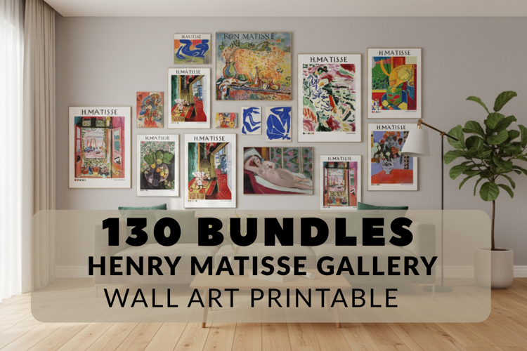 Bundle 130 Henry Mattise Wall Art Printable example image 1