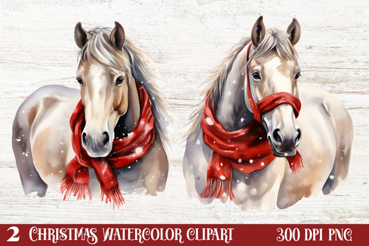 Christmas Horses Clipart, Christmas Horses Clipart