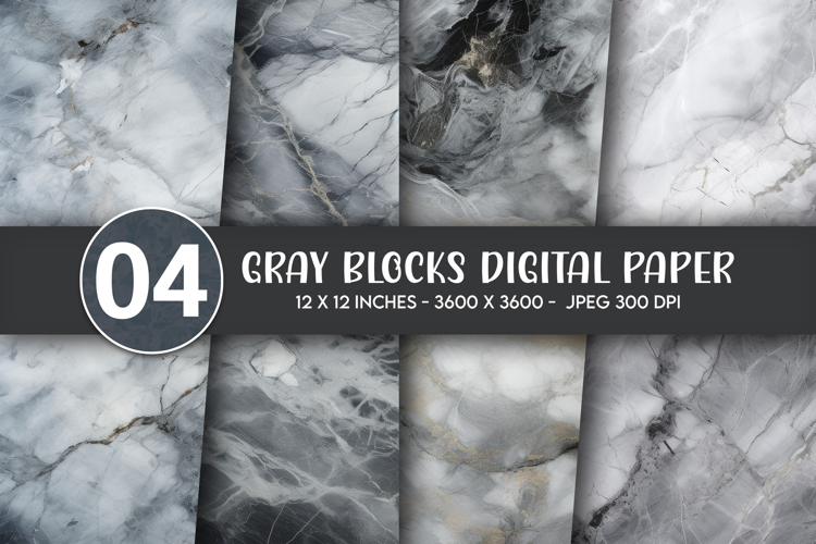 Gray Blocks Digital Paper