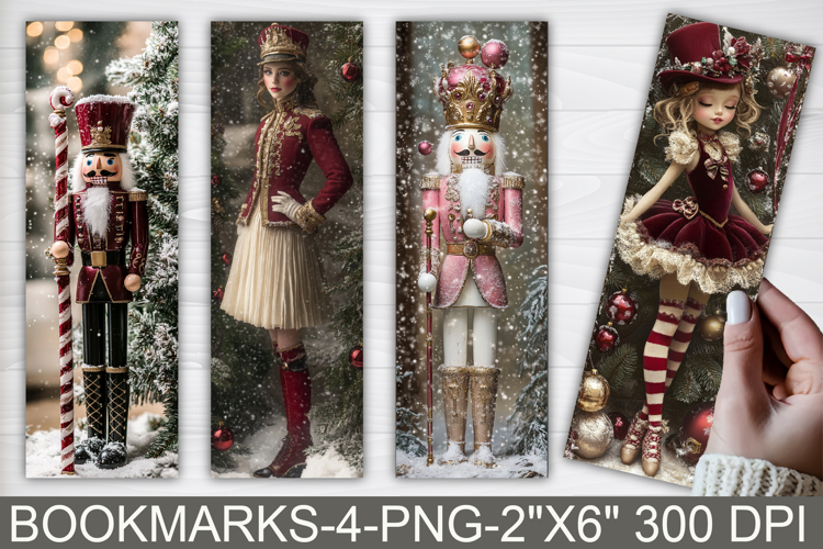 Christmas Pink Nutcracker Bookmarks