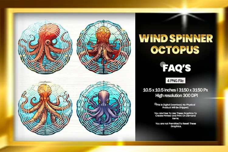Octopus Wind Spinner Sublimation - 04 Variati