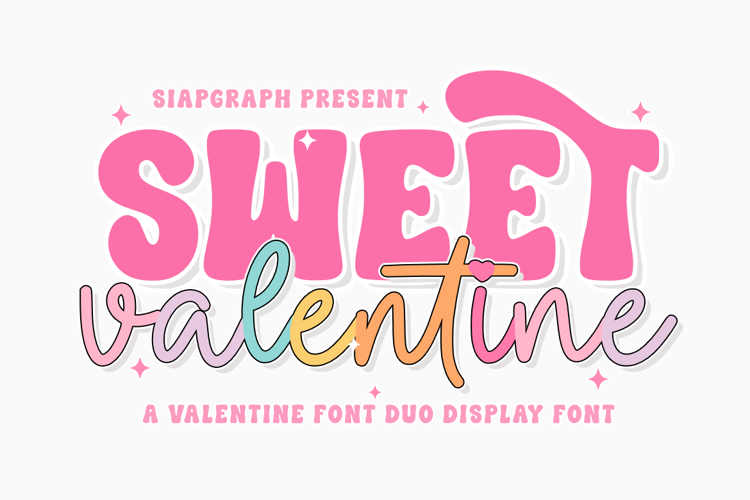 Sweet Valentine - Cute Display Duo Font