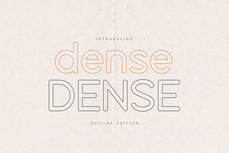 Dense Rounded Outline Sans Serif Font