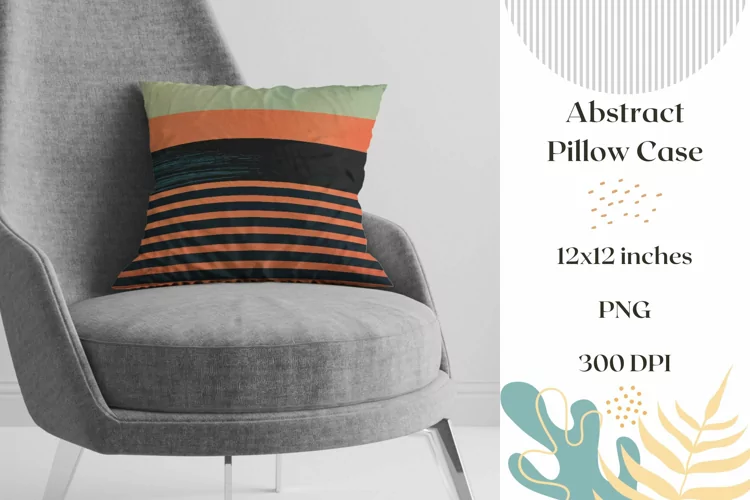Abstract Pillow Case Sublimation, Retro Pillow Design