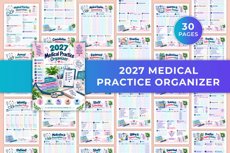 2027 Medical Practice Organizer Kdp interiors
