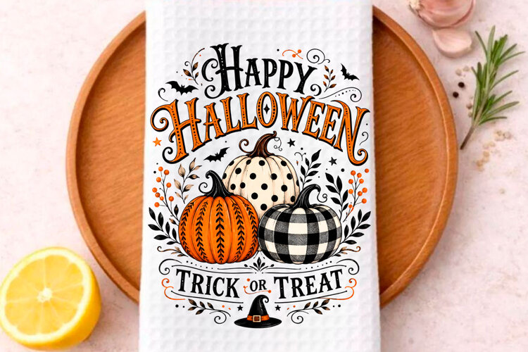 Happy Halloween Pumpkin PNG Trick or Treat Fall Sublimatio example image 1