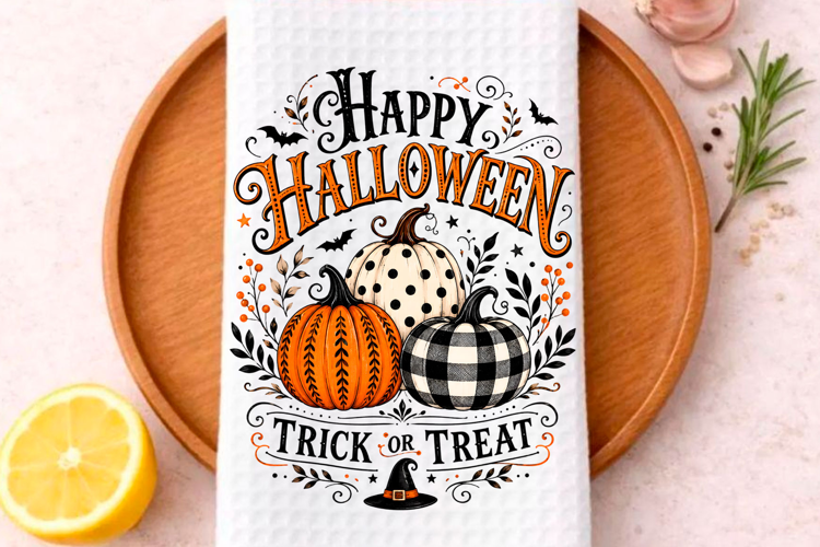 Happy Halloween Pumpkin PNG Trick or Treat Fall Sublimatio