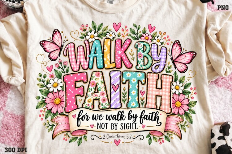 Grace Bloom in Grace Shirt Design, Christian Floral Butterfl example image 1