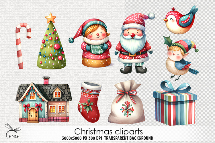 Christmas cliparts - 10 Variations