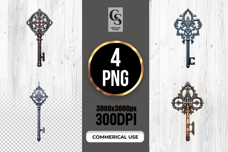  Skeleton Key Clipart Image 4