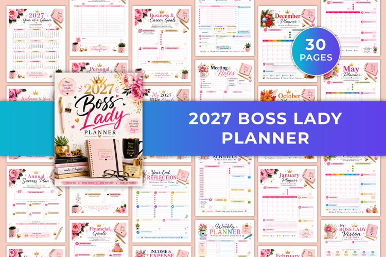 2027 Boss Lady Planner | Goals, Business, Finance