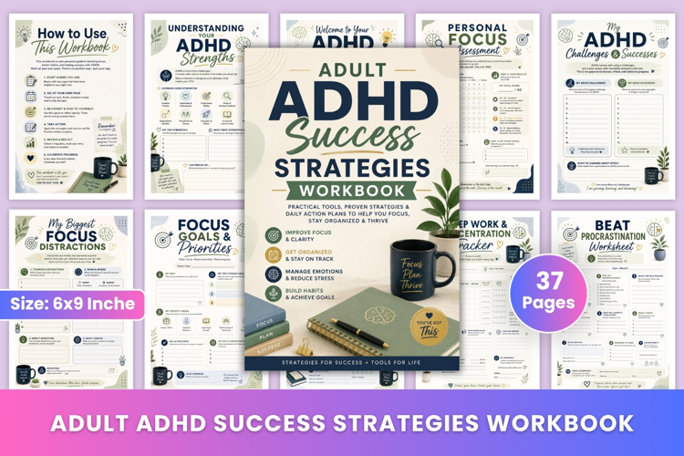 Adult ADHD Success Strategies Workbook