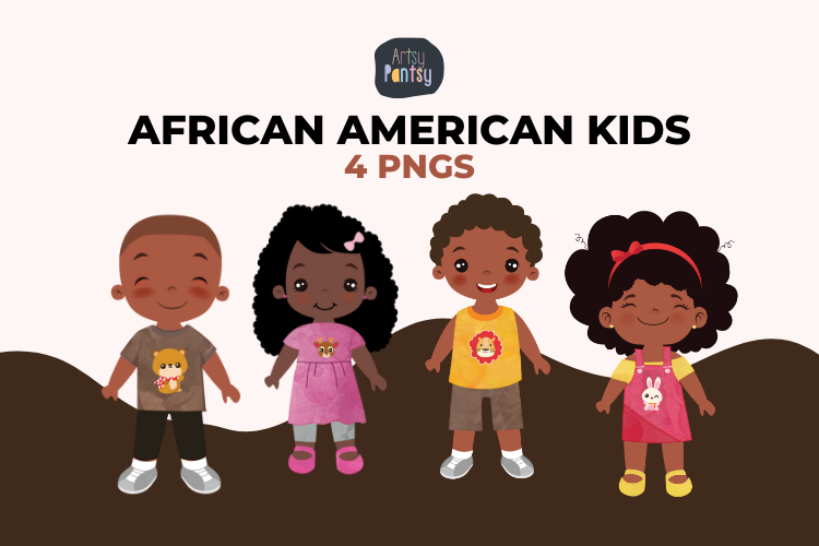 African American Kids Clipart