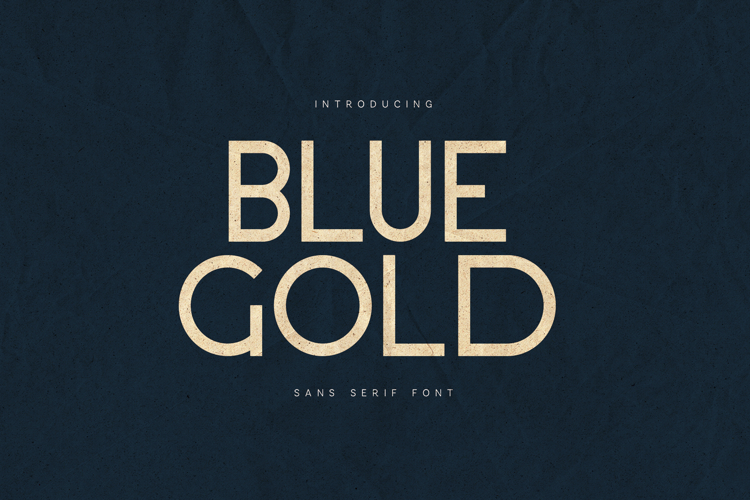 Blue Gold Textured Modern Sans Serif