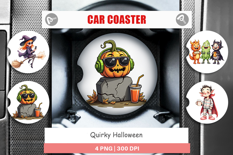 Car Coaster Quirky Halloween