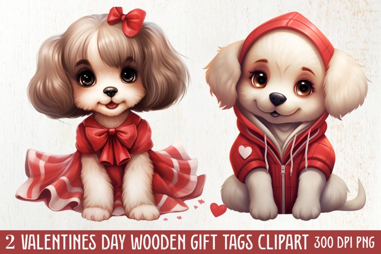 Cute Valentine Dog Clipart, Valentines Day Dog Clipart