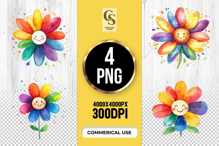 Watercolor Rainbow Png Image 3