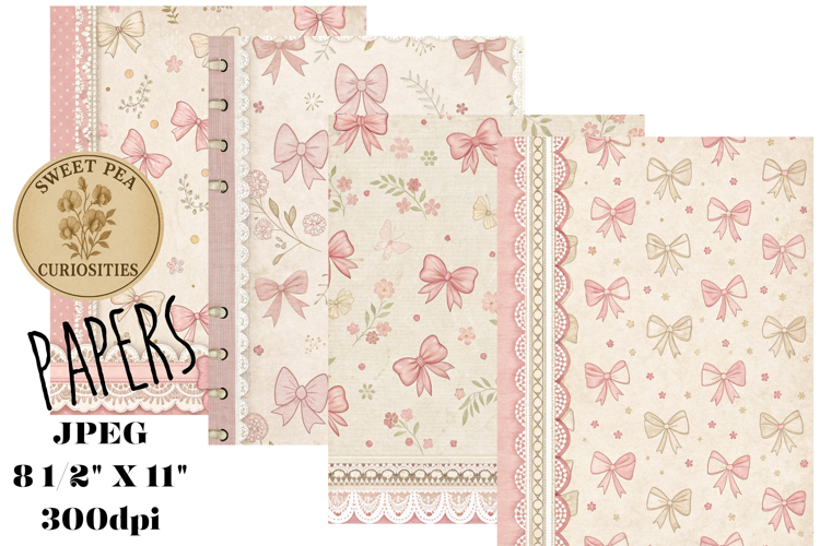 Shabby Chic, Pink, Paper, Floral, Papers, Junk Journal