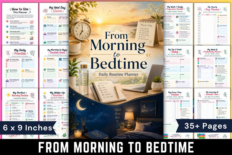 From Morning to Bedtime Daily Routine Planner example image 1