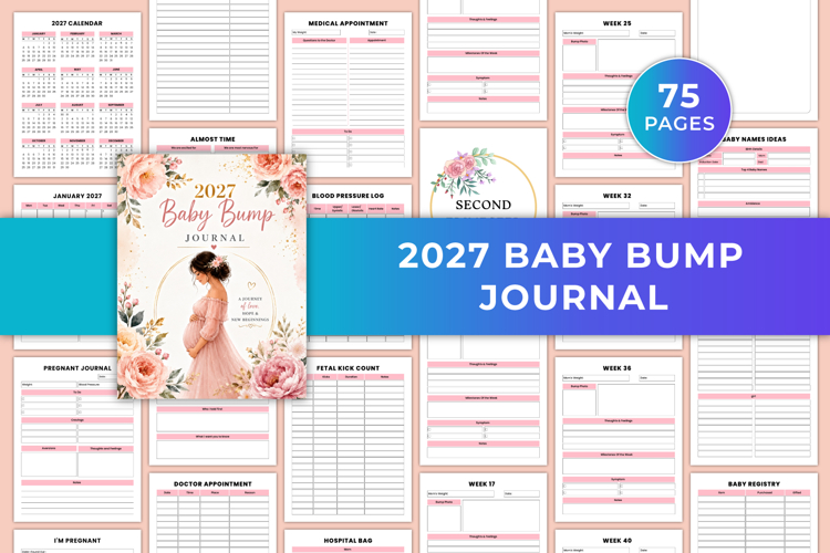 2027 Baby Bump Journal | Pregnancy Planner & Memory Keepsake