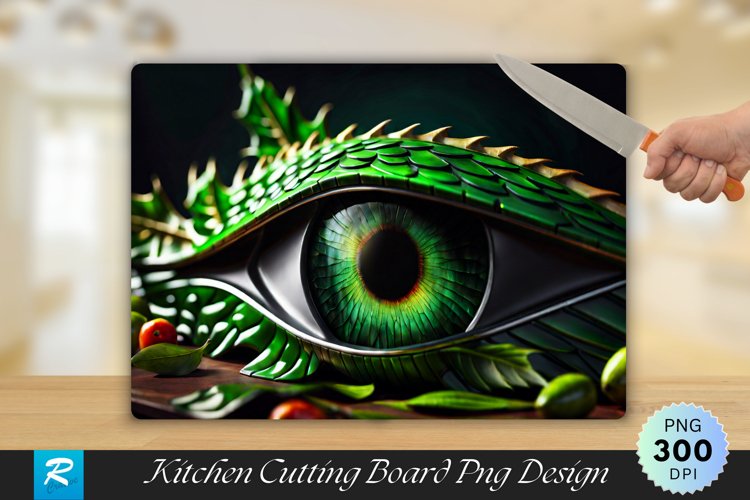 Dragon Eye Cutting Board Sublimation Design example image 1
