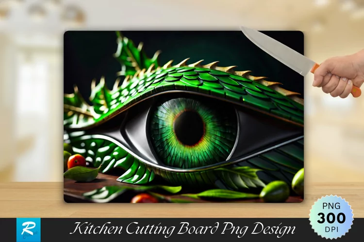Dragon Eye Cutting Board Sublimation Design