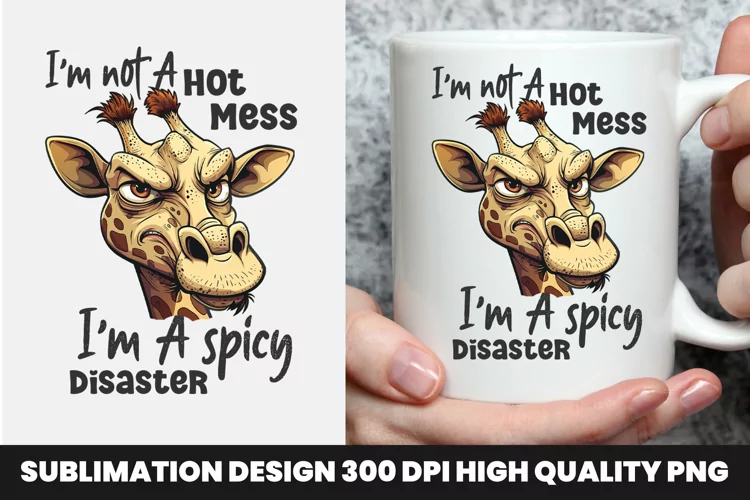 Giraffe Sarcastic mug Design