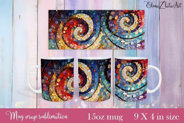 Flowers Mug Sublimation, Floral Design Mug example image 1