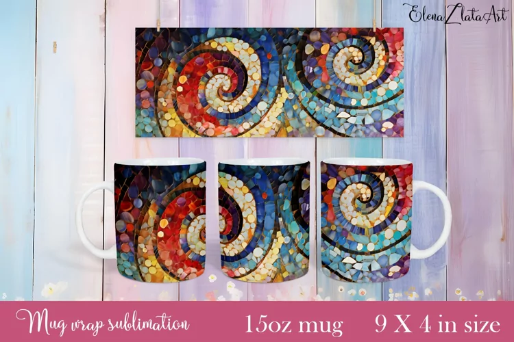 Flowers Mug Sublimation, Floral Design Mug