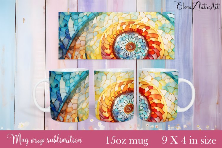 Flowers Mug Sublimation, Floral Design Mug example image 1