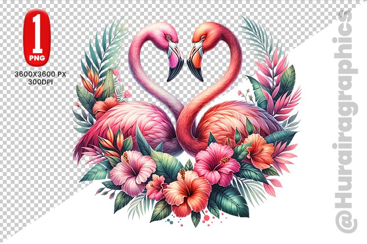 Cute Flamingo Clipart Image 19